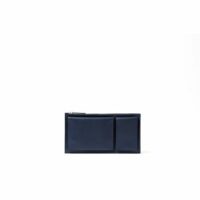 Pochette de voyage multi-poches en cuir recyclé FLAT TRAVEL Bleu Lexon