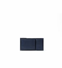 Pochette de voyage multi-poches en cuir recyclé FLAT TRAVEL Bleu Lexon