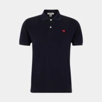 Polo droit coton piqué Bleu Comme des Garçons PLAY