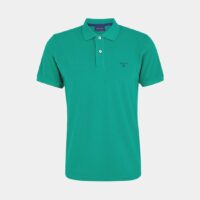 Polo droit coton piqué Vert Gant