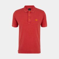 Polo droit coton piqué effet délavé Rouge Replay