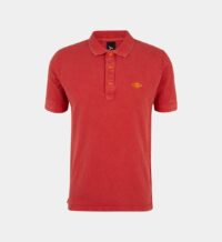 Polo droit coton piqué effet délavé Rouge Replay