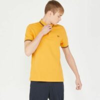 Polo droit en coton piqué Marron Fred Perry