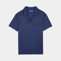 Polo droit logo brodé Bleu Vilebrequin