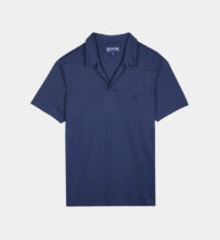 Polo droit logo brodé Bleu Vilebrequin