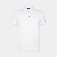 Polo droit uni coton oraganique piqué Blanc Paul And Shark