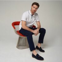 Polo homme Roland-Garros Court Central - Blanc Blanc Roland Garros