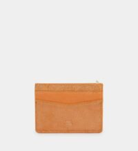 Porte-cartes Olae cuir pailleté et suédé Orange Mila Louise