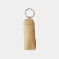 Porte-clés Wadded en cuir Beige Lemaire