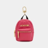 Porte-clés mini sac à dos Rose Love Moschino