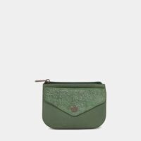 Porte-monnaie Emmy en cuir Vert Sabrina