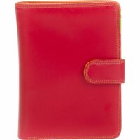 Portefeuille en cuir avec patte Rouge Mywalit