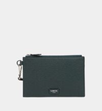 Portefeuille griffe cuir grainé Vert Lancel