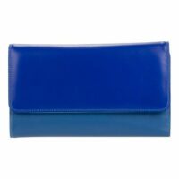 Portefeuille tout en un en cuir Bleu Mywalit