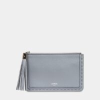 Portefeuille zippé long Premier Flirt en cuir Gris Lancel