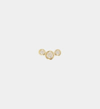 Puce d'oreille unitaire en or et diamants Jaune Zoe Chicco