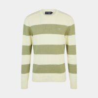 Pull Ellis larges rayures Beige Hackett London