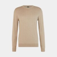 Pull Jolon droit soie et coton Beige Comptoir GL