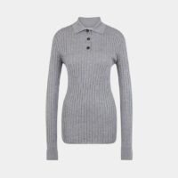 Pull chaussette laine vierge Gris Gauchere