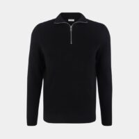 Pull col camionneur en laine Noir Sandro