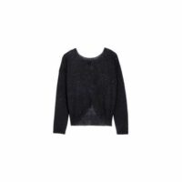 Pull col rond uni LUBA Noir La Petite Etoile