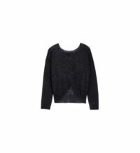 Pull col rond uni LUBA Noir La Petite Etoile