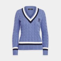 Pull de cricket torsadé Bleu Lauren Ralph Lauren