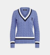 Pull de cricket torsadé Bleu Lauren Ralph Lauren