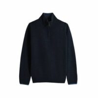 Pull droit en laine Bleu Guy De Berac