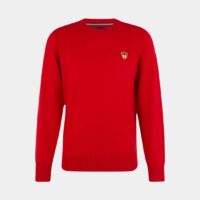 Pull droit en laine d'agneau Rouge Gant