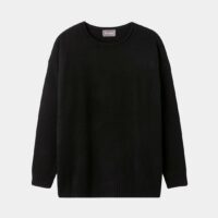 Pull ras de cou ample cachemire femme Noir Eric Bompard