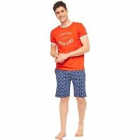 Pyjama homme Arthur x Roland-Garros - terre battue et Marine Orange Roland Garros