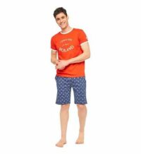 Pyjama homme Arthur x Roland-Garros - terre battue et Marine Orange Roland Garros