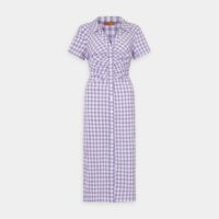 Robe chemise longue Janelle vichy Violet Kitri