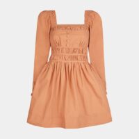 Robe courte Brigitte coton Orange Magali Pascal