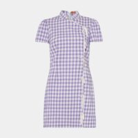 Robe courte Harlow vichy Violet Kitri