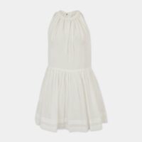 Robe courte Suzane sans manches coton et soie Beige Magali Pascal