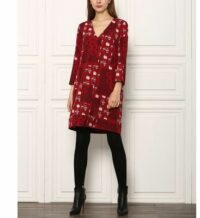 Robe courte droite fleurie Rouge See U Soon