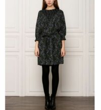 Robe courte fluide fleurie Vert See U Soon