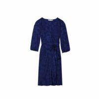 Robe courte portefeuille imprimé graphique SHIMA Bleu La Petite Etoile