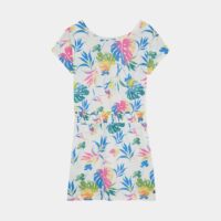 Robe droite en coton à imprimé feuilles Multicolore Roxy