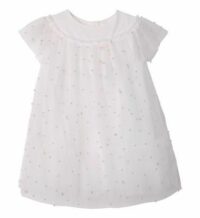 Robe en tulle avec perles Beige Charabia