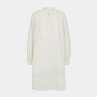 Robe évasée genoux Baltara coton bio Blanc By Malene Birger