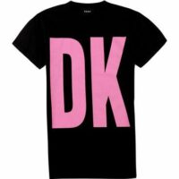 Robe logo en coton biologique Noir Dkny