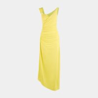 Robe longue Allie Solid fronces Jaune Mirae