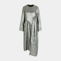 Robe longue Ilona effet métallisé Gris Stine Goya