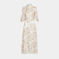 Robe longue Sofia imprimée Beige Mother Of Pearl