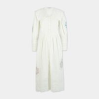 Robe longue Violette broderies coton Beige Sea New York