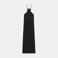 Robe longue en viscose Noir Alyx