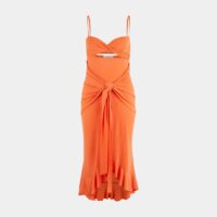 Robe longue jersey Aimée Solid Orange Mirae